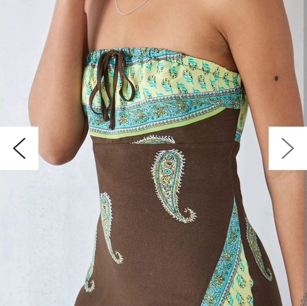 Urban Outfitters NWT Ecote Strapless Midi Dress Size Xl. - Picture 3 of 15